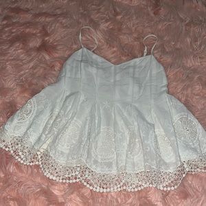 Dance & Marvel white lace babydoll top
